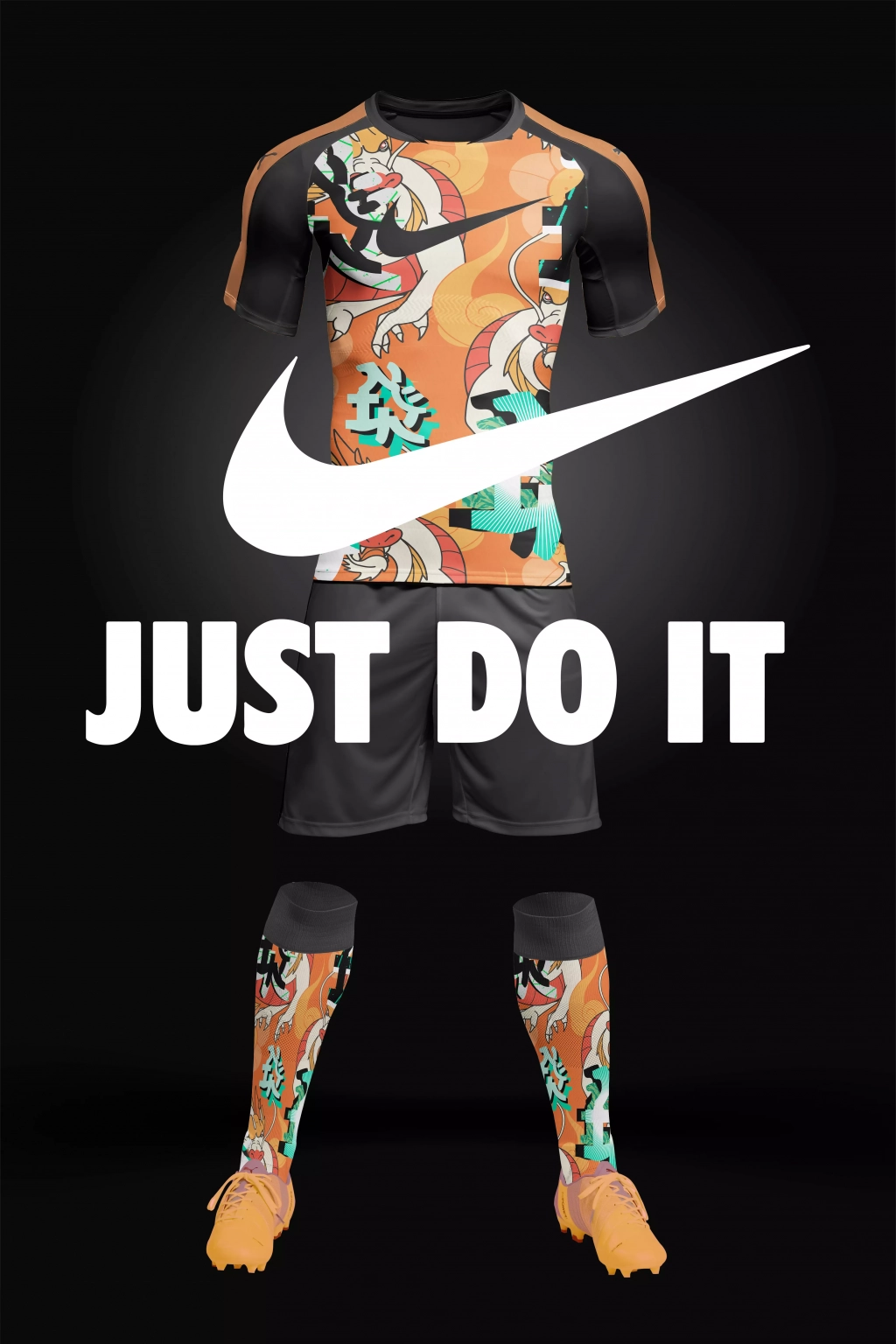 Affiche-FootballKitOrange-Nike