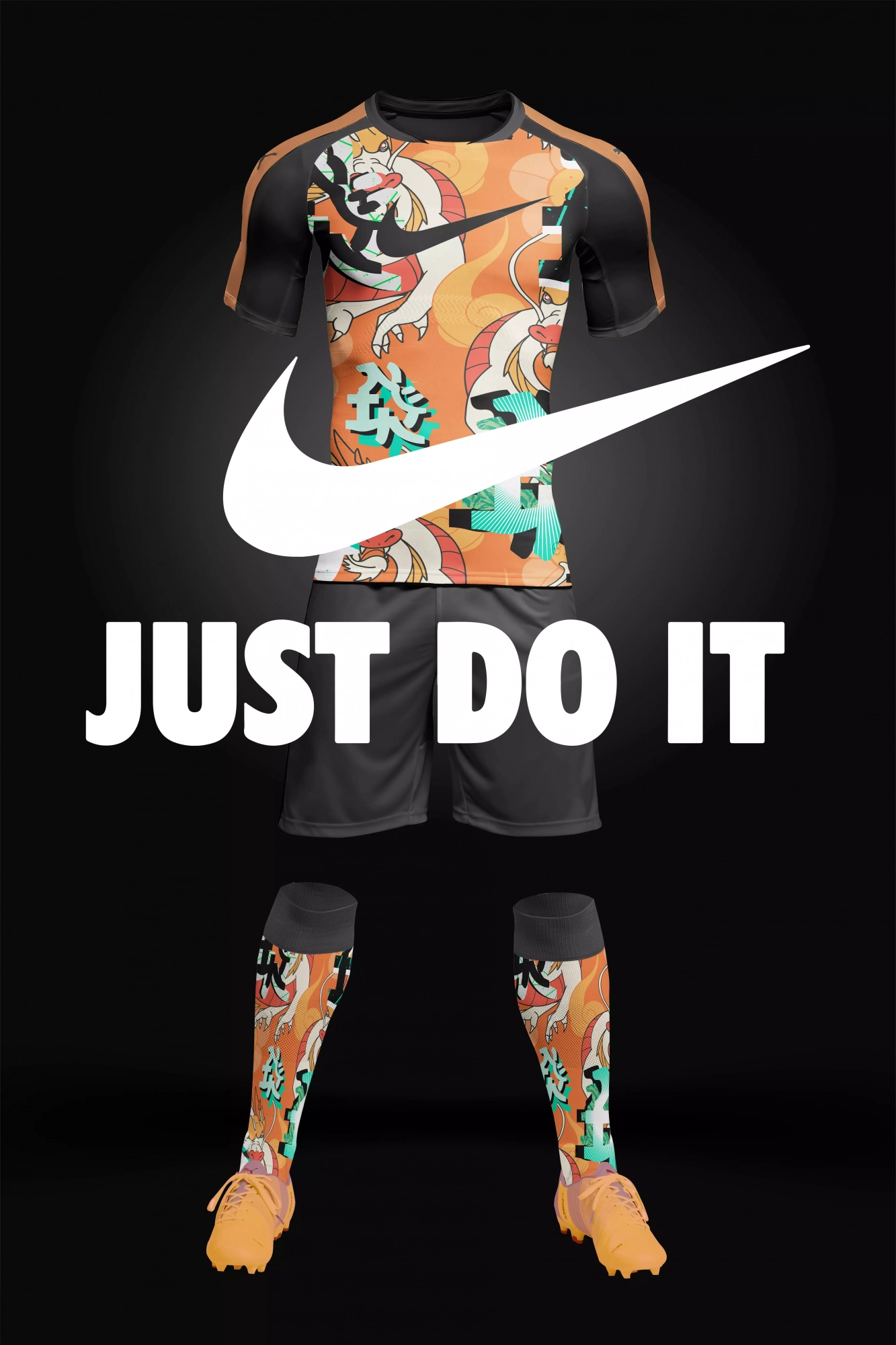 Affiche-FootballKitOrange-Nike
